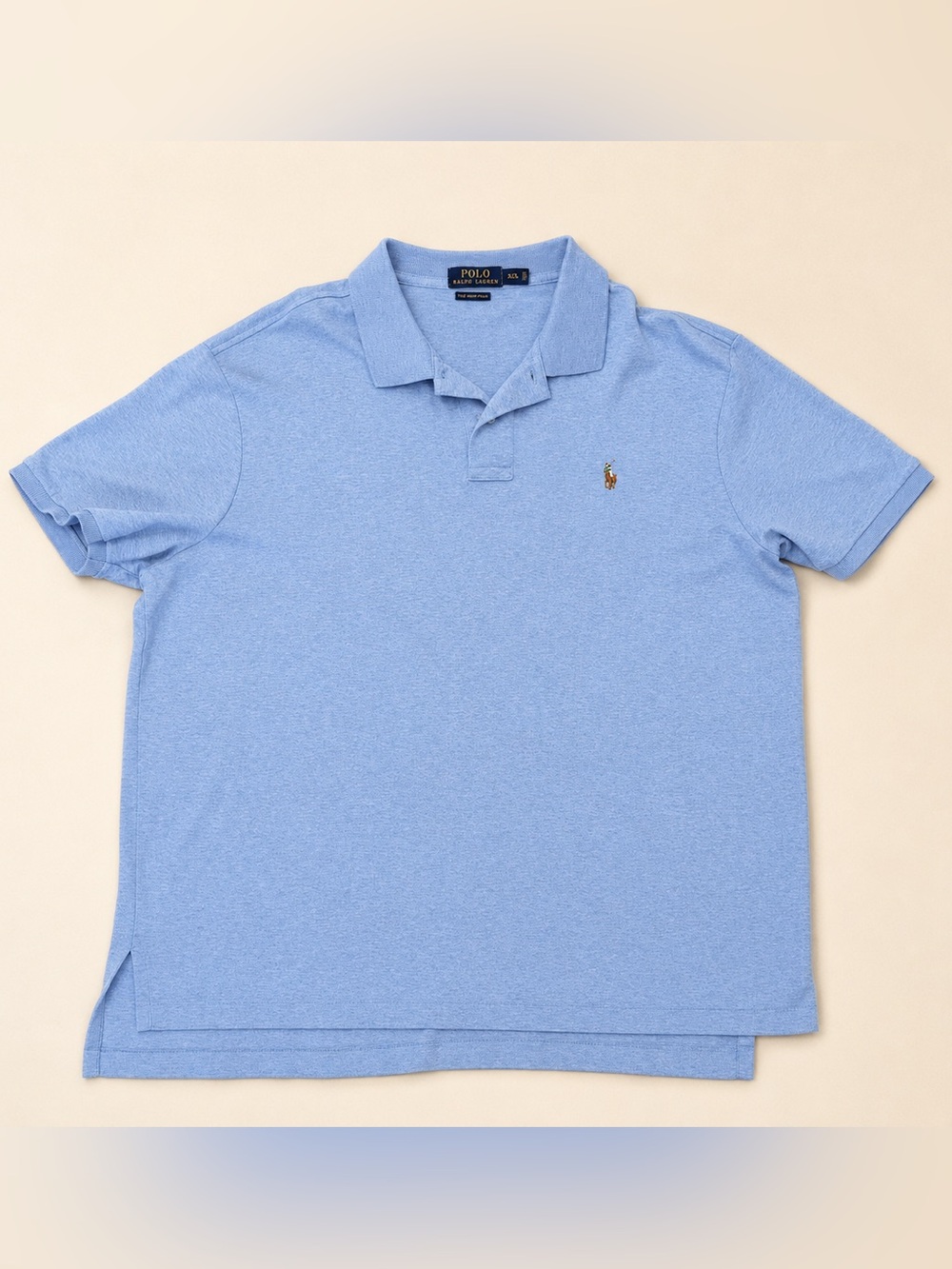 Polo by Ralph Lauren Men's Heather Light Blue Polo Shirt